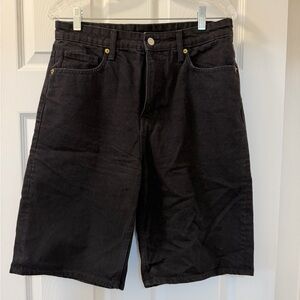 H&M High-Waisted Black Denim Jorts
